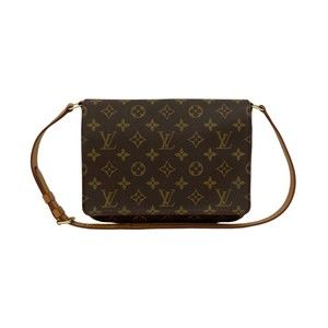 LOUIS VUITTON Vintage Musette Tango Monogram Leather Semi-Shoulder Bag, Brown...